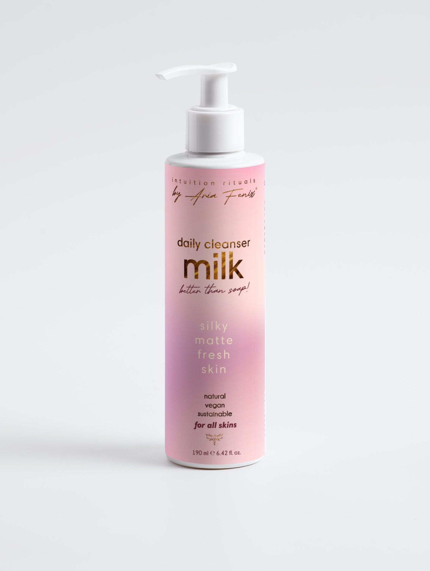 the cleansing milk (enriched with natural oils)