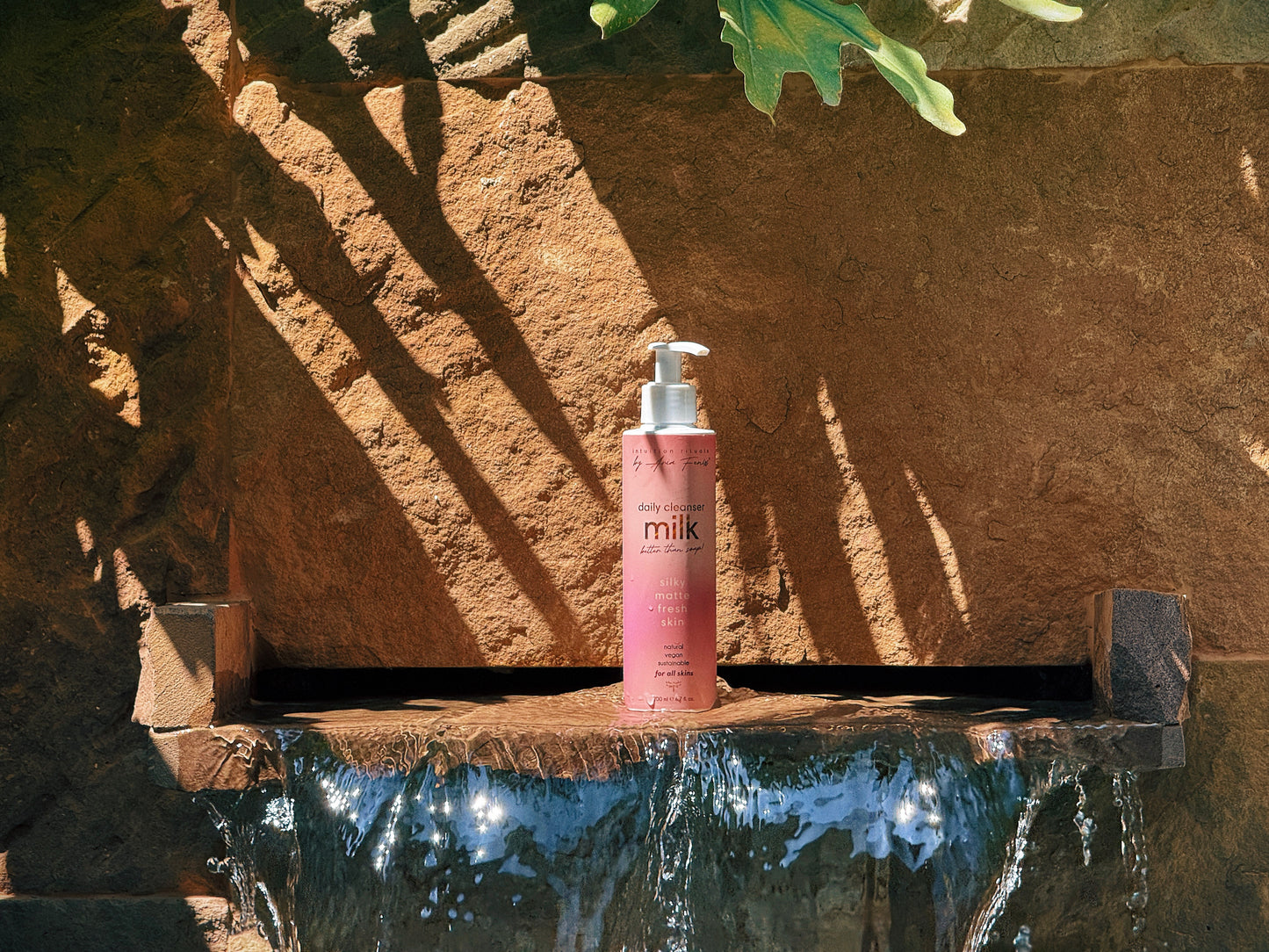 the cleansing milk (enriched with natural oils)
