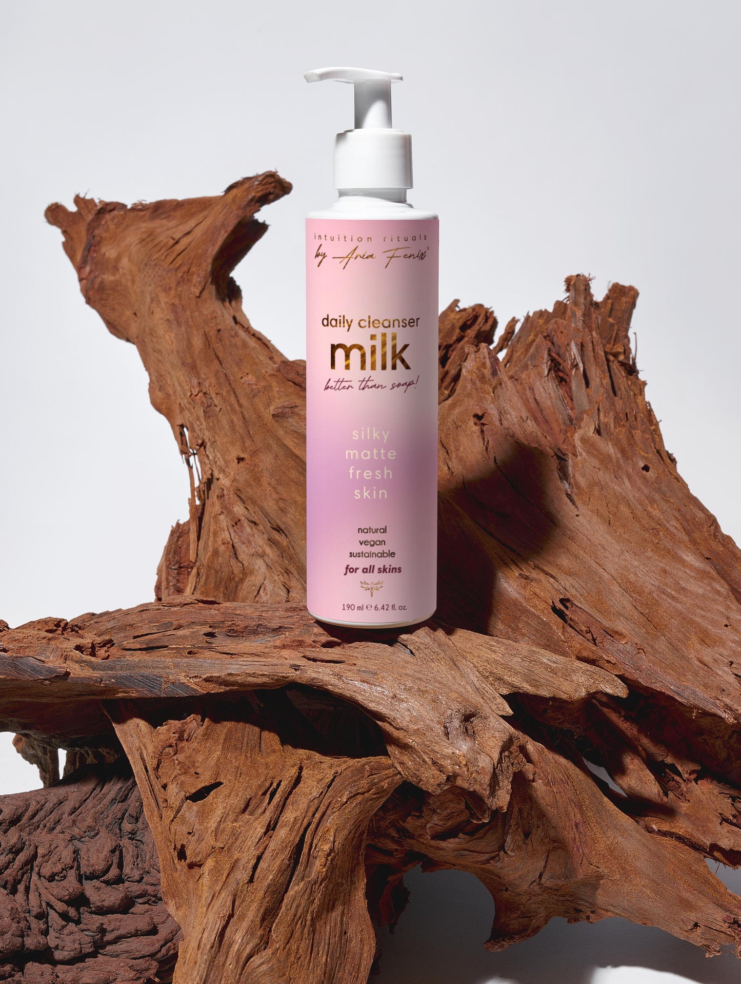 the cleansing milk (enriched with natural oils)
