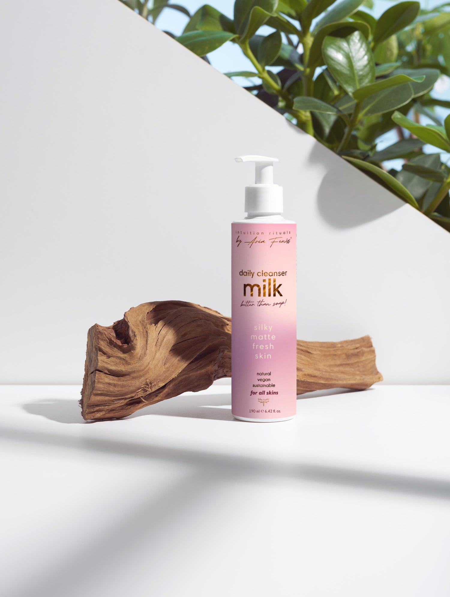 the cleansing milk (enriched with natural oils)